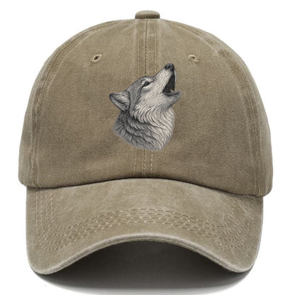 wolf howling portrait Hat