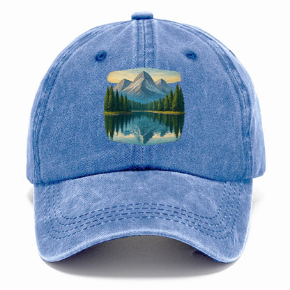 mountain lake reflections Hat