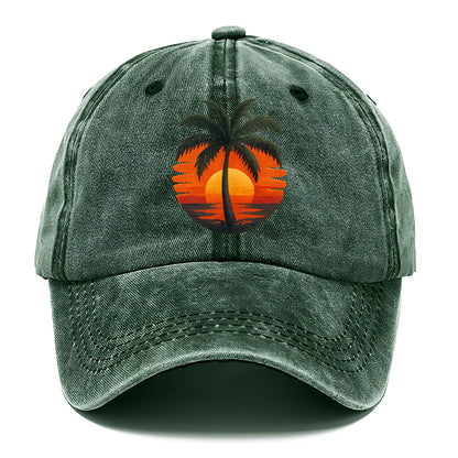 golden palm island sunset dream Hat
