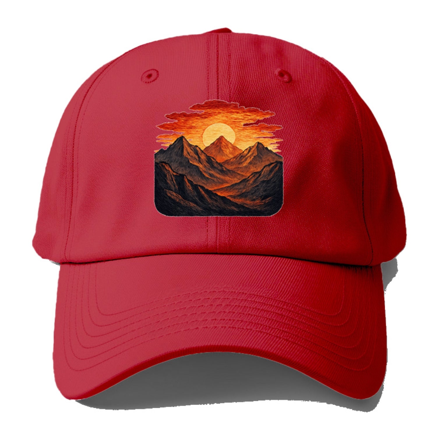 fiery mountains and sunset vista Hat