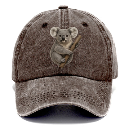 realistic koala on branch portrait Hat