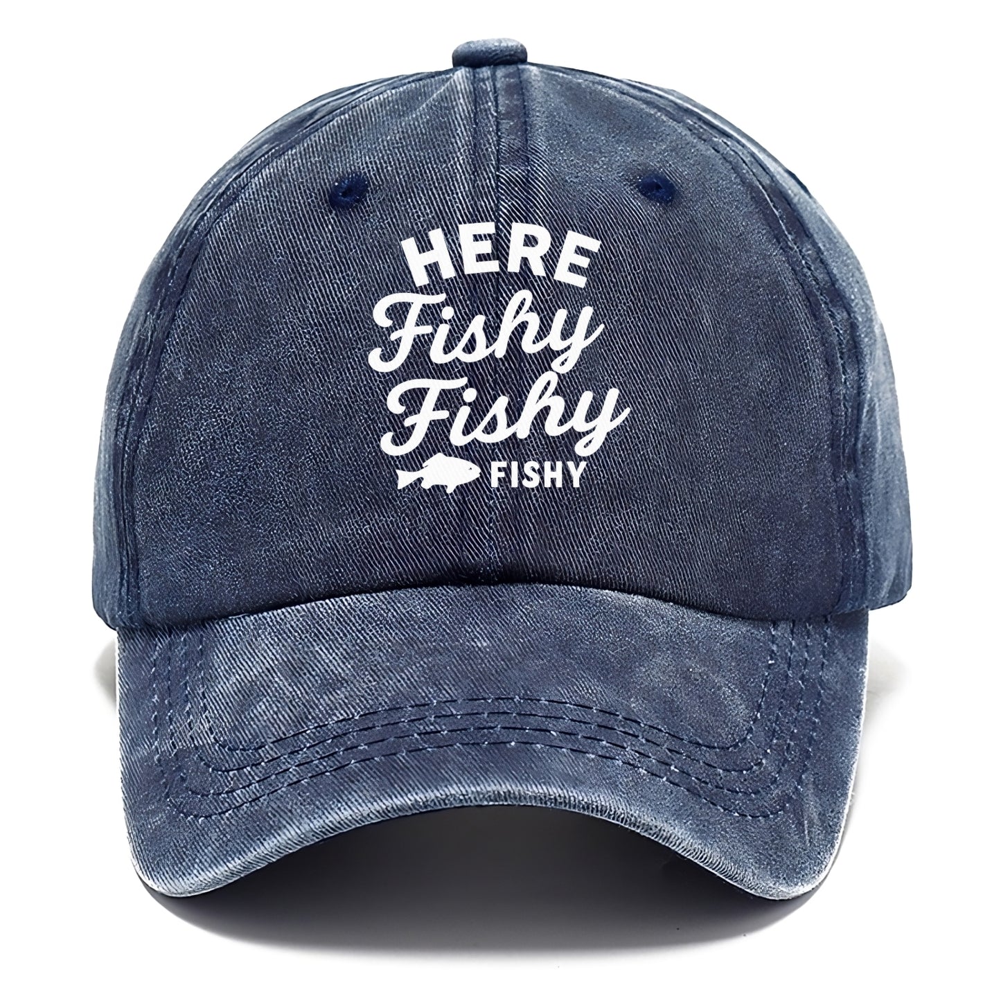 retro fishing here fishy design Hat