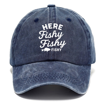 retro fishing here fishy design Hat