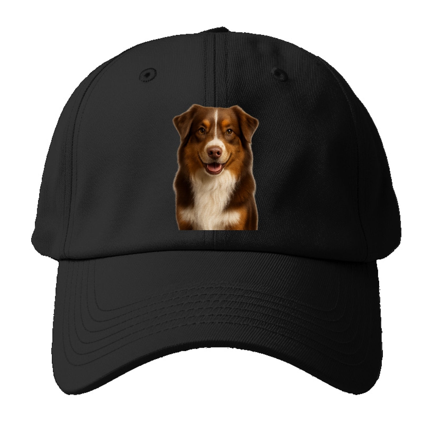 red tri australian shepherd portrait design Hat