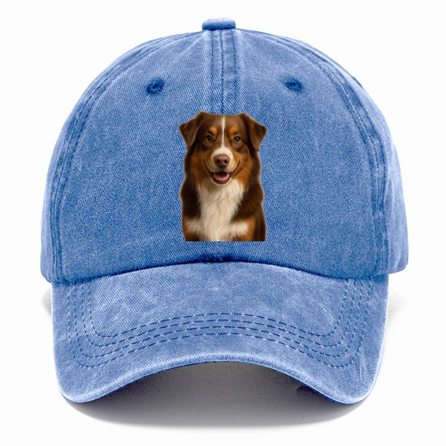 red tri australian shepherd portrait design Hat