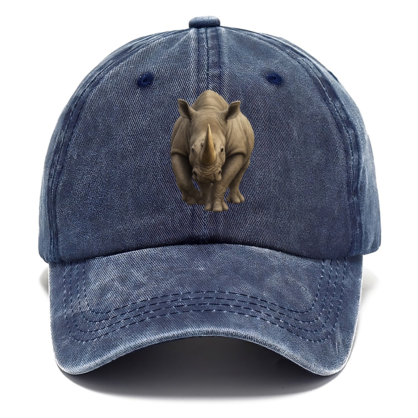 majestic rhino frontal portrait Hat