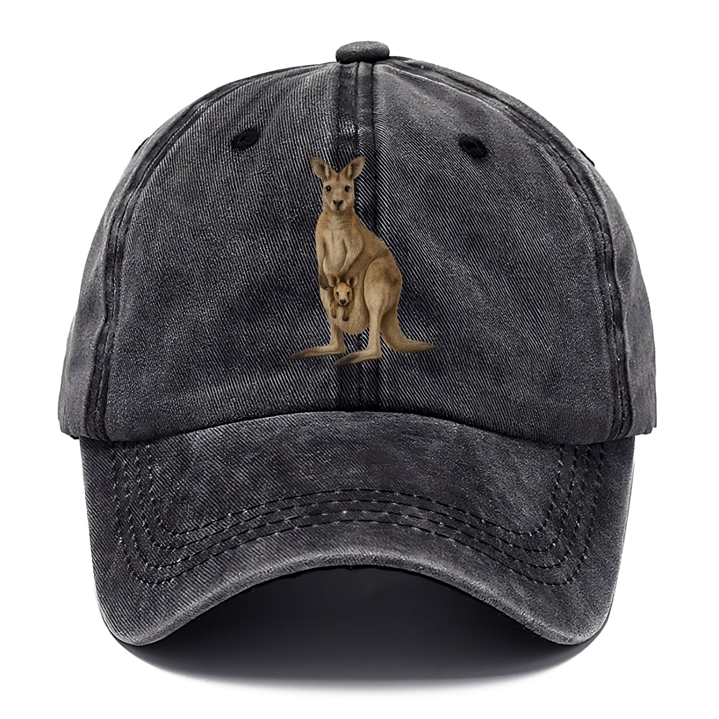 kangaroo mother and baby portrait Hat