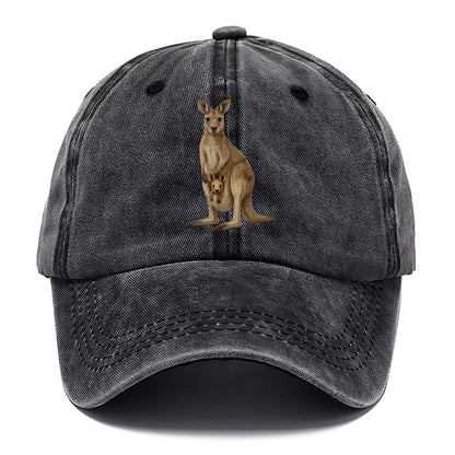 kangaroo mother and baby portrait Hat