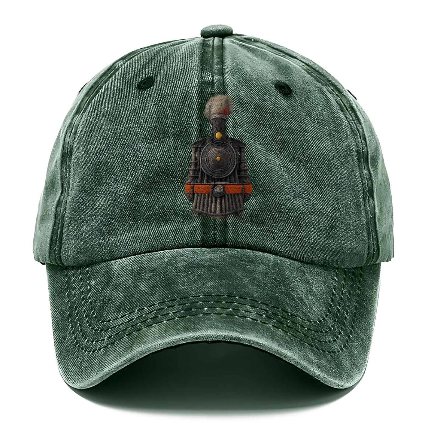 steam engine textured train illustration Hat