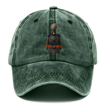 steam engine textured train illustration Hat