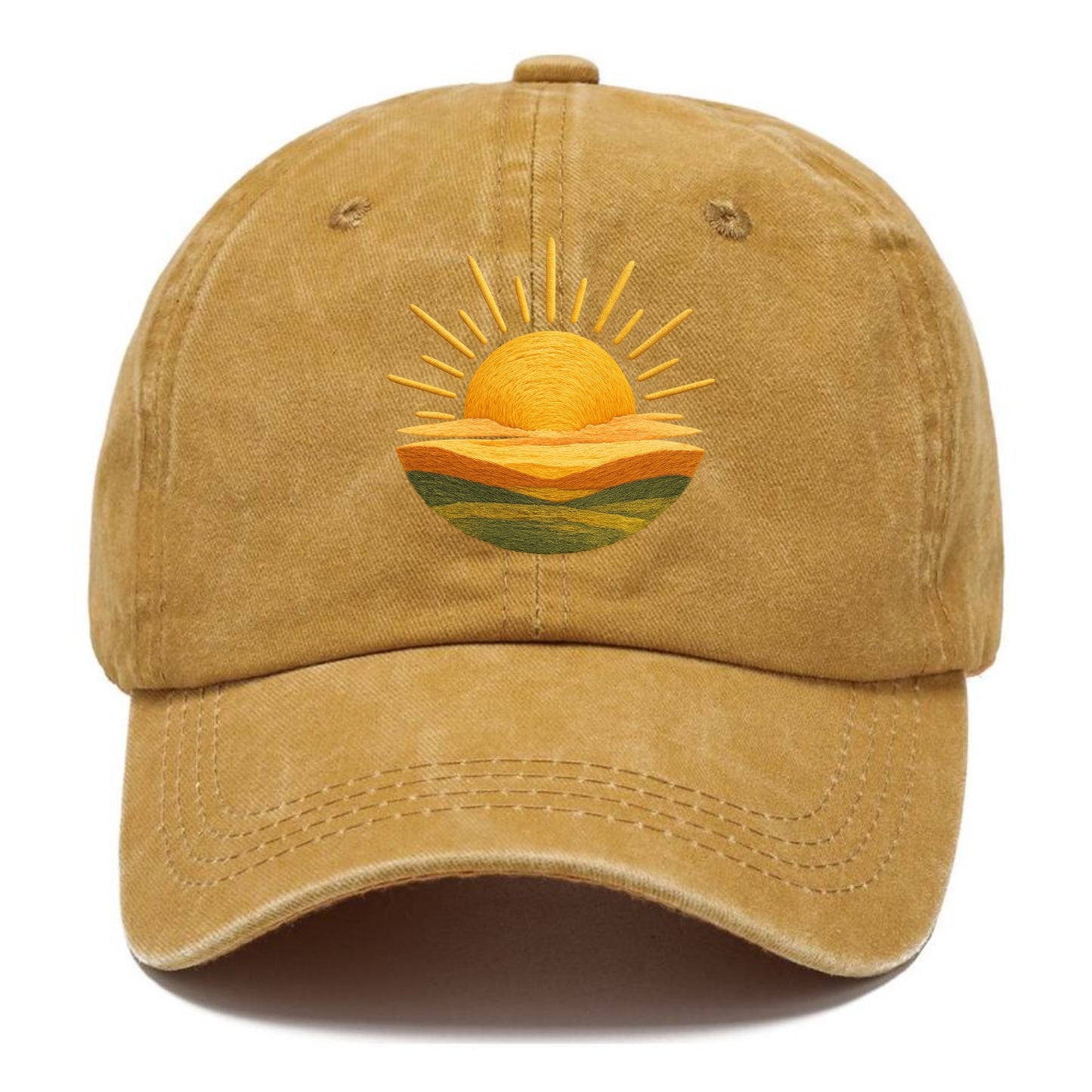 golden sunrise horizon Hat