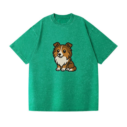 shetland sheepdog sable and white sitting pose portrait design Hat