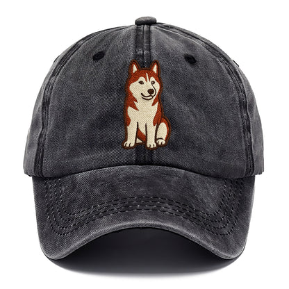 siberian-husky-red-white-loyal-spirit Hat