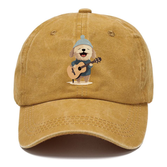 dog playing guitar Hat