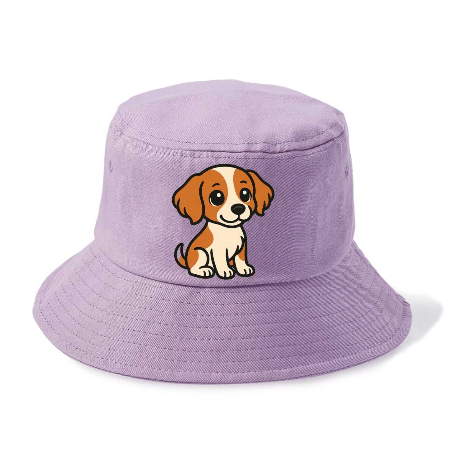brittany spaniel orange and white sitting pose portrait design Hat