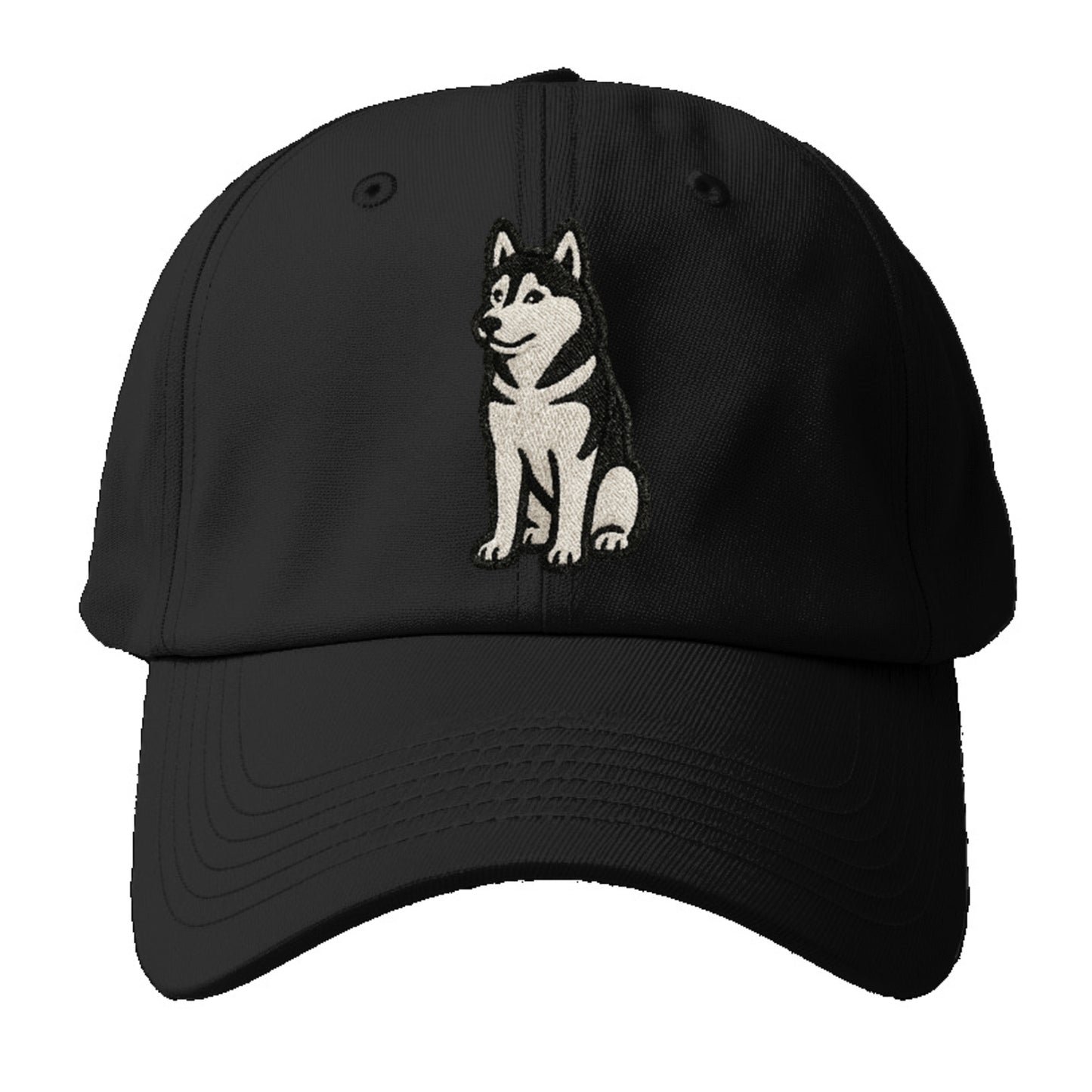 siberian-husky-black-white-loyal-spirit Hat