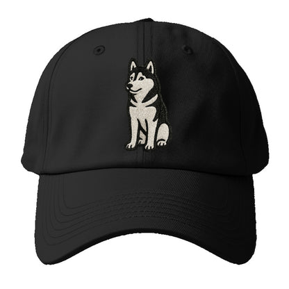 siberian-husky-black-white-loyal-spirit Hat