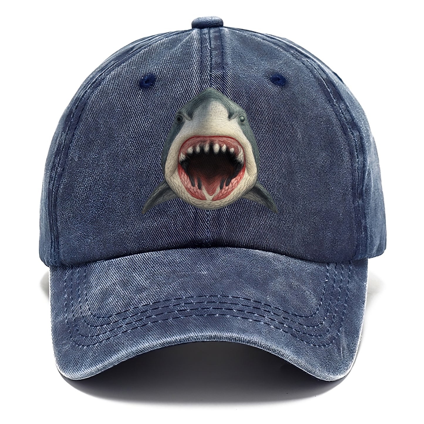stylized shark maw ready to bite Hat