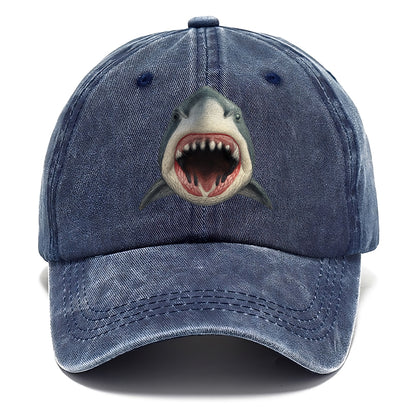 stylized shark maw ready to bite Hat