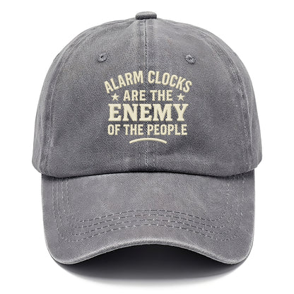 alarm clocks are the enemy of the people Hat