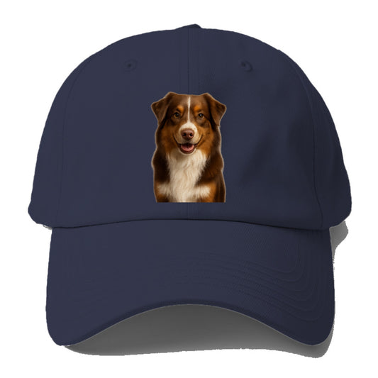red tri australian shepherd portrait design Hat