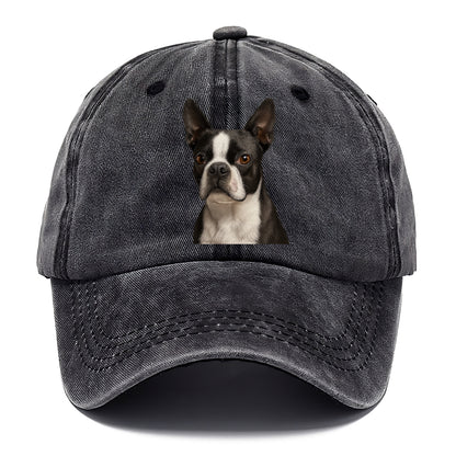 boston terrier portrait design Hat