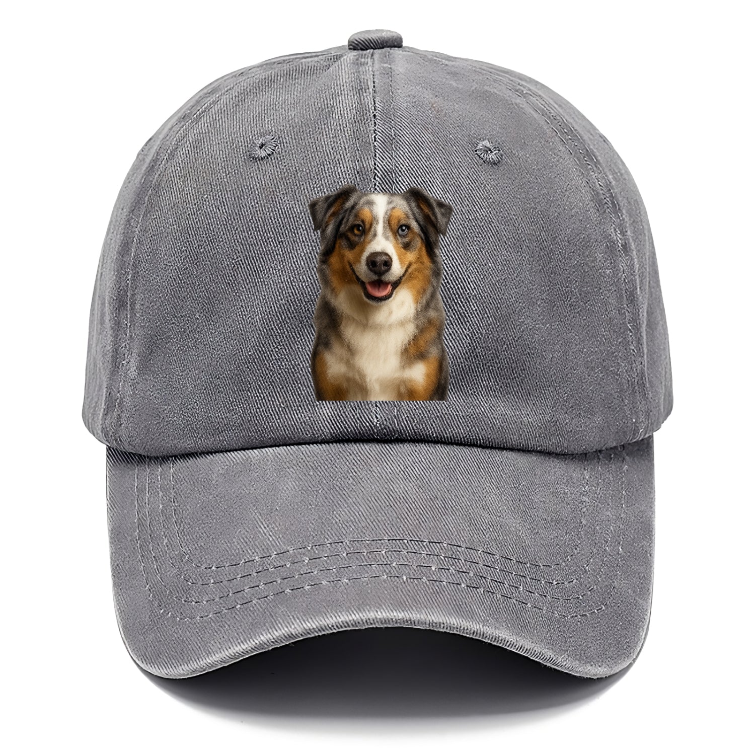 blue merle australian shepherd portrait design Hat