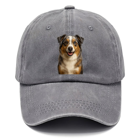 blue merle australian shepherd portrait design Hat