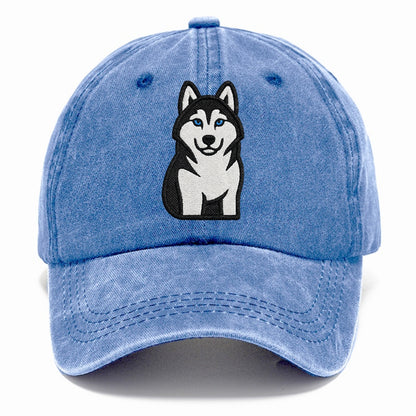 husky-blue-eyes-piercing-gaze Hat