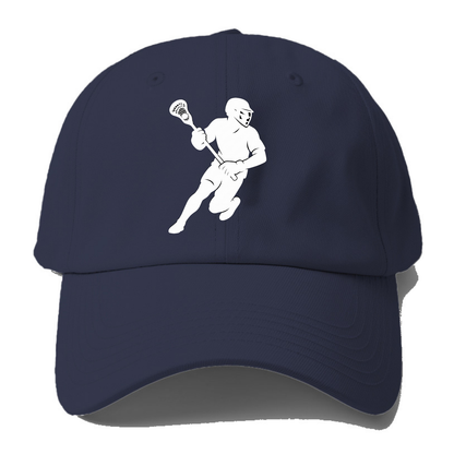 Lacrosse player cradling stick - Baseball Cap
