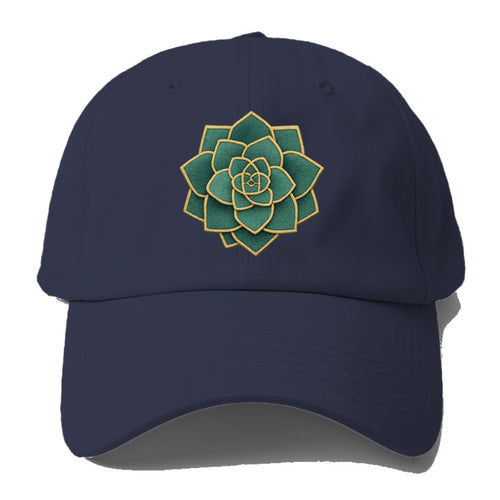 Geometric Flower Embroidery Baseball Cap