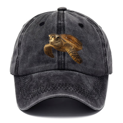 sea turtle portrait design Hat