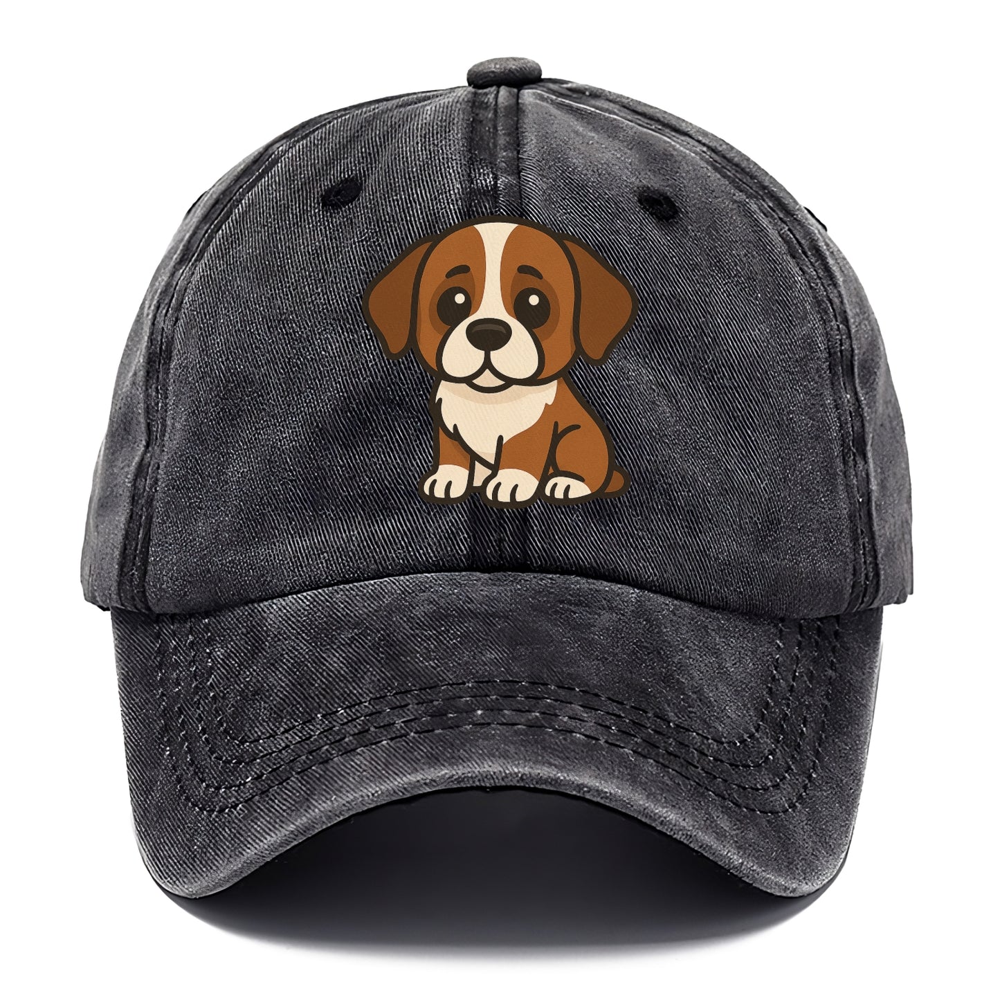 saint bernard brown and white sitting pose with gentle expression portrait design Hat