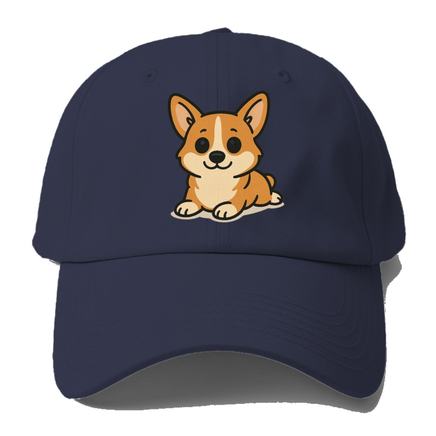 corgi sploot position portrait design Hat