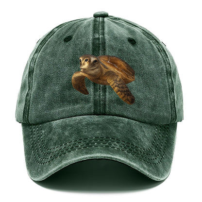 sea turtle portrait design Hat