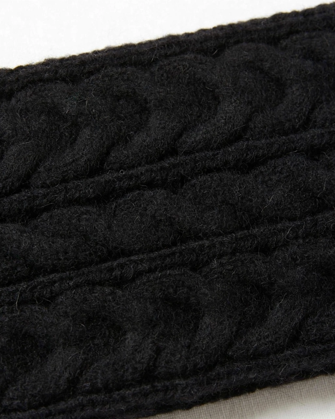 Merino Wool Wide Braided Headband — close-up detail of a secondary structural feature