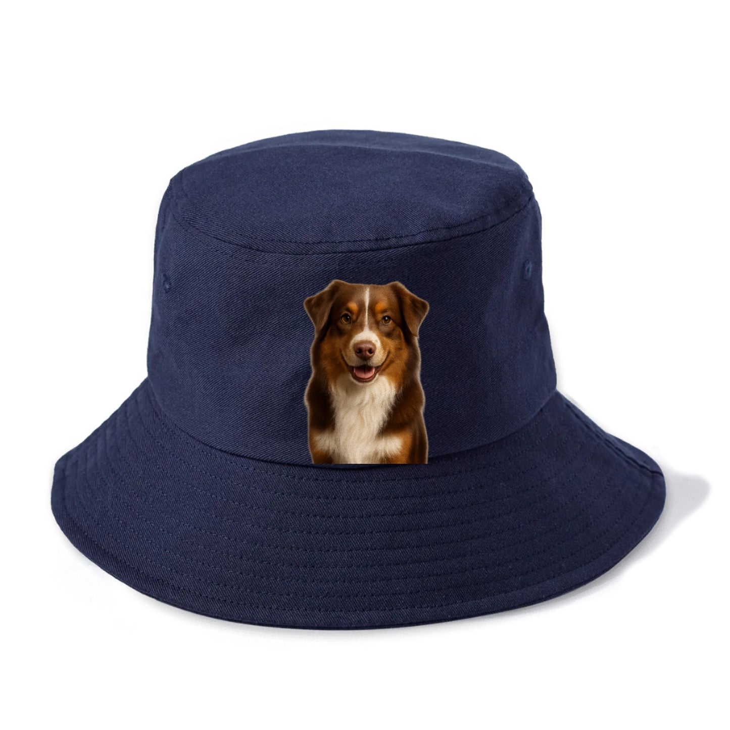 red tri australian shepherd portrait design Hat