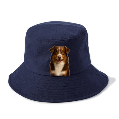 red tri australian shepherd portrait design Hat