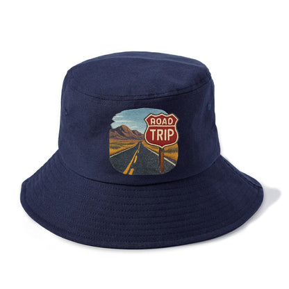 american road trip scenic embroidery Hat