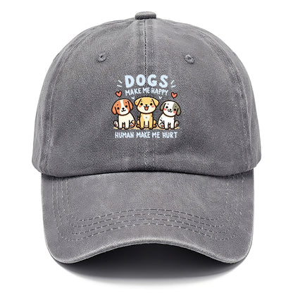Dogs Make Me Happy Hat