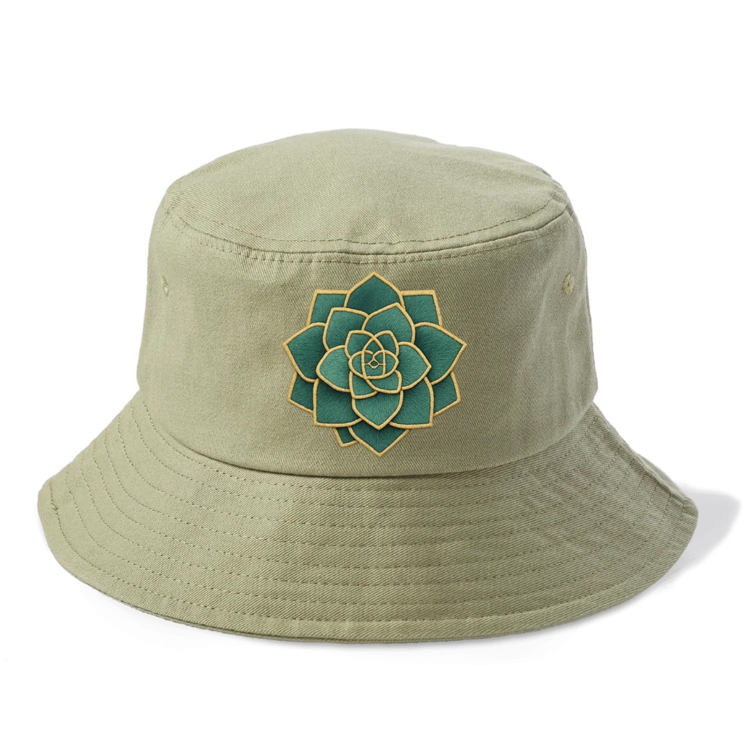 geometric flower embroidery Hat