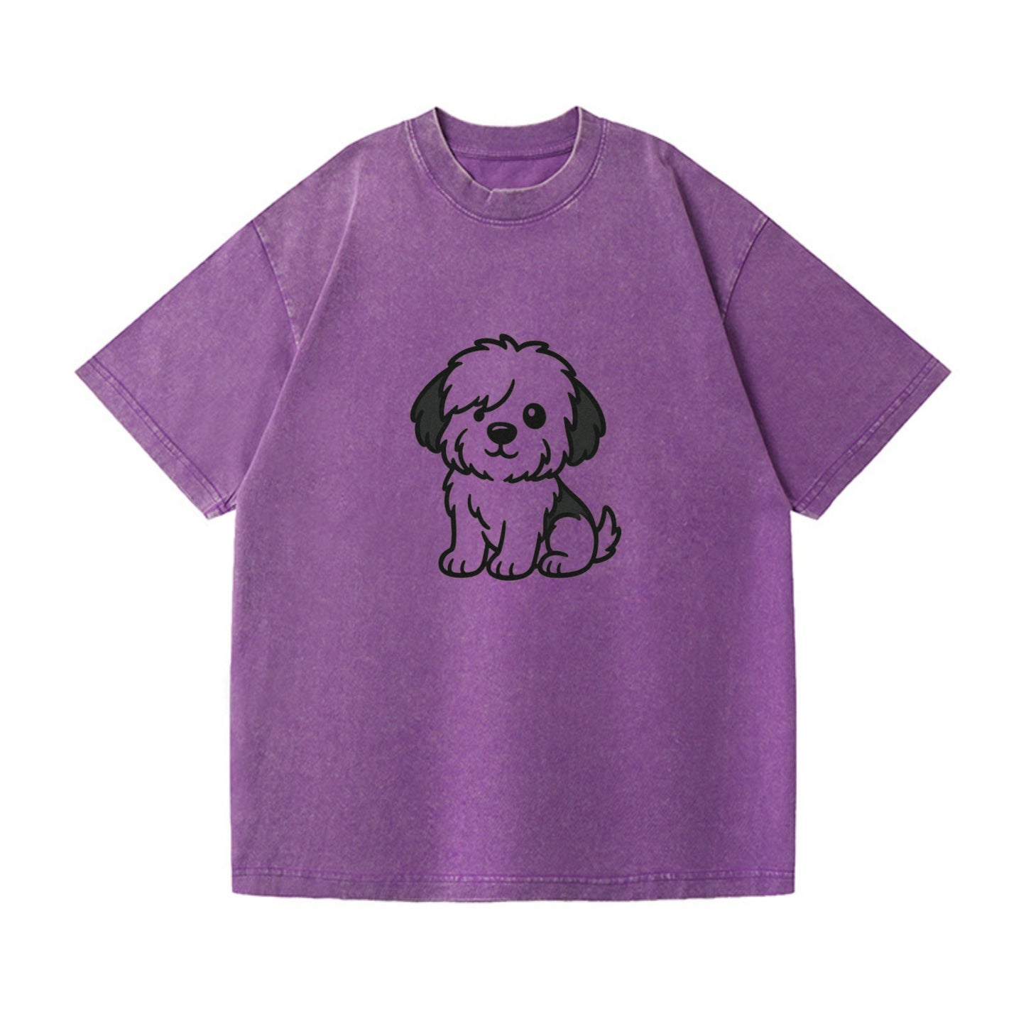 old english sheepdog black and white fluffy sitting pose portrait design Hat