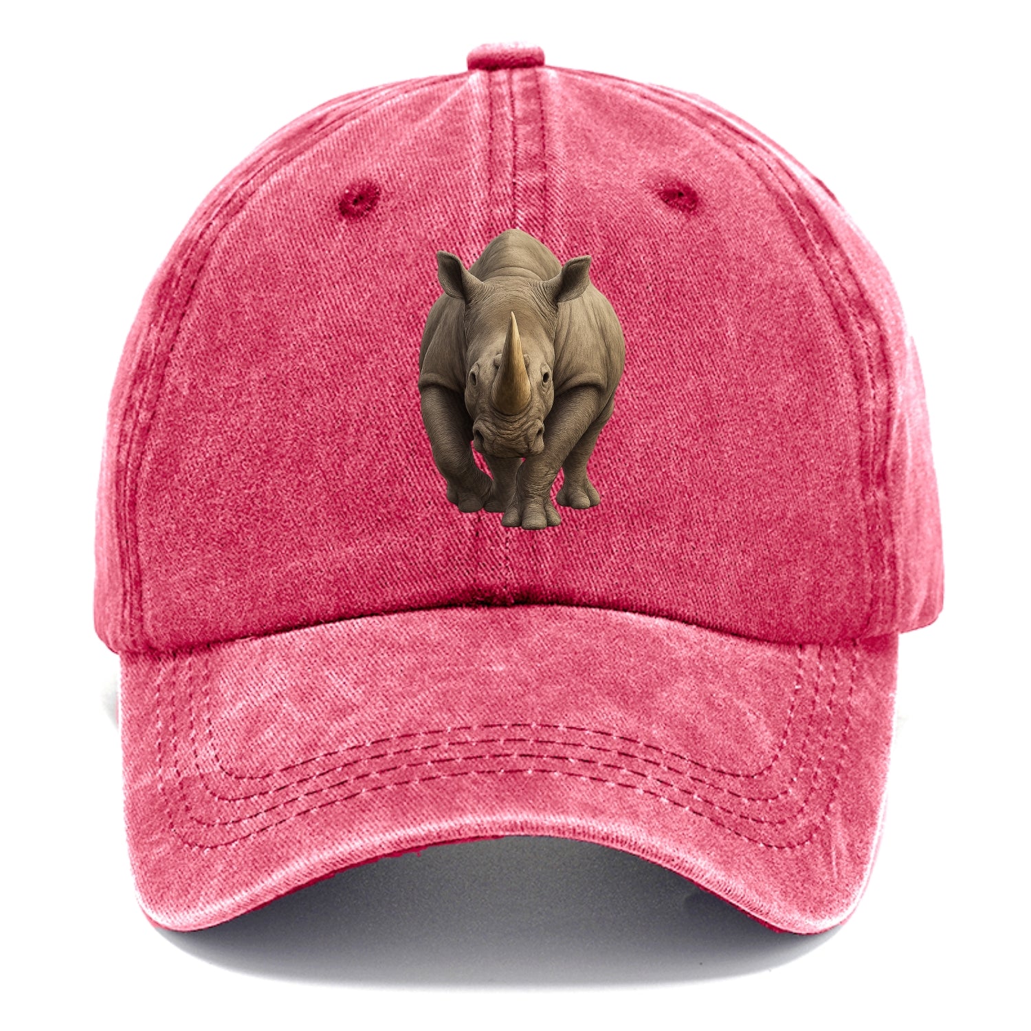 majestic rhino frontal portrait Hat