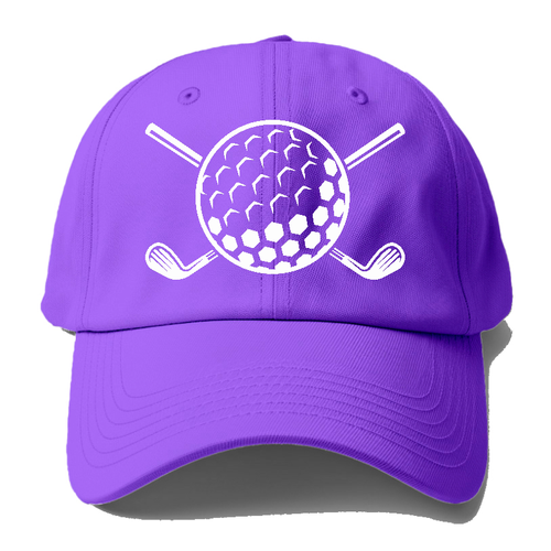 Golf Ball And Clubs Baseball Cap