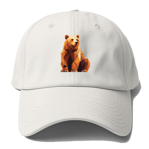 Geometric Bear In Rest Baseball Cap