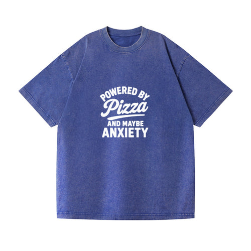 Pizza Powered Anxious Thoughts Vintage T-shirt