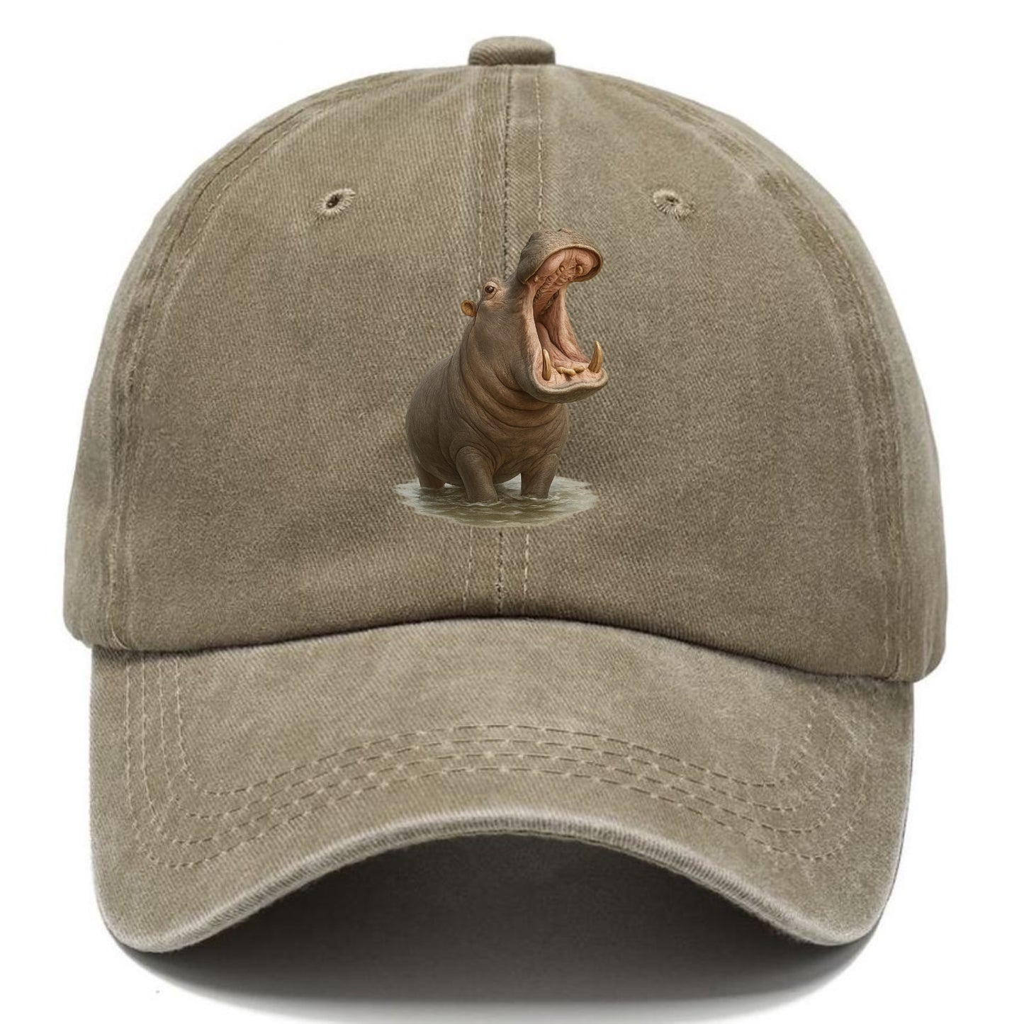 majestic hippo emerging from water Hat