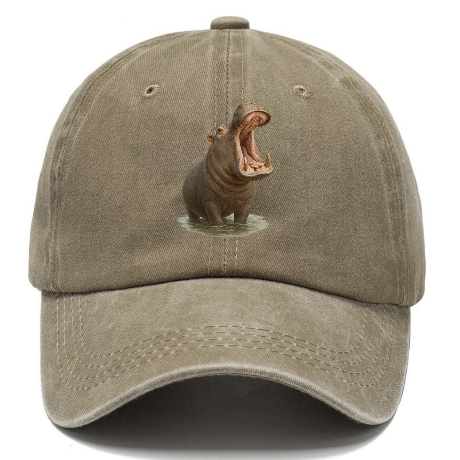 majestic hippo emerging from water Hat