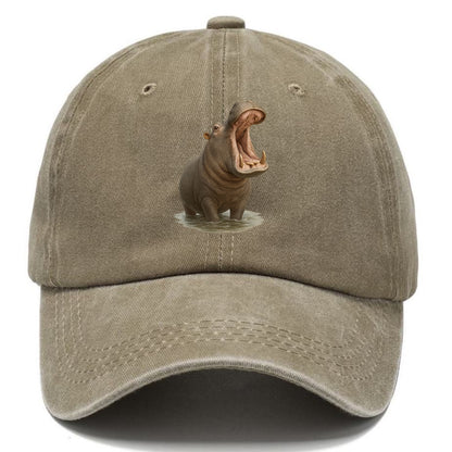 majestic hippo emerging from water Hat