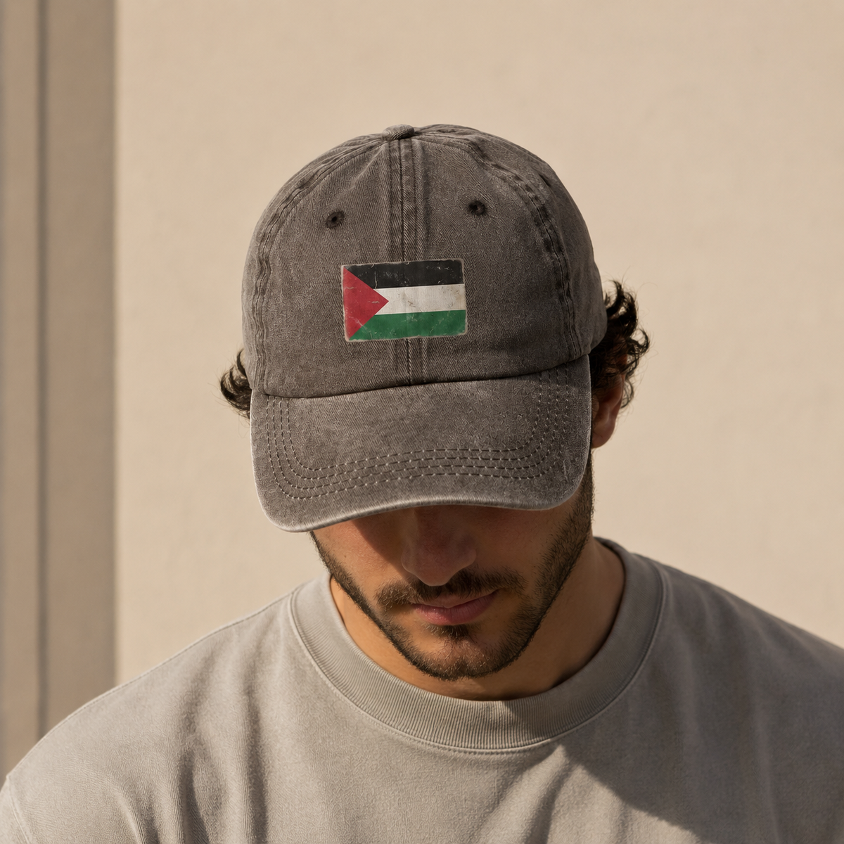 Palestine Flag Vintage Classic Cap – editorial product image